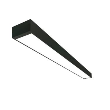 Imagem de Pendente Retangular C/Acrílico Leitoso 12x125x5cm P/2 T8 120cm Preto Ref.Pd400/4 - Belly Lustres Belly Lustres