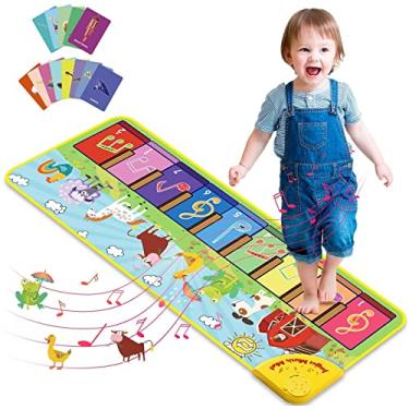 Imagem de Joyjoz Baby Musical Mats with 25 Music Sounds, Musical Toys Child Floor Piano Keyboard Mat Carpet Animal Blanket Touch Playmat Early Education Toys for Baby Girls Boys Toddlers (1 to 5 Years Old)