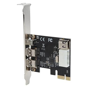 Imagem de Placa adaptador PCi e X1 a 1394, adaptador de placa de captura de vídeo para câmera, cartão de captura de 3 portas PCI E 1394, cartão de captura de 3 portas, IEEE 1394a 2000