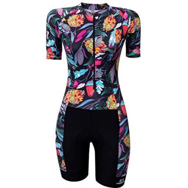 Imagem de Macaquinho de Ciclismo Feminino Slim Fit Ocean Leaves