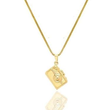 Imagem de Colar Profissão Maquina Fotográfica Banhado A Ouro