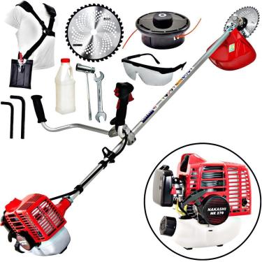 Imagem de Roçadeira Profissional Lateral Nakashi L270N á Gasolina Com Guidão e Cabeçote de Fio Ny...