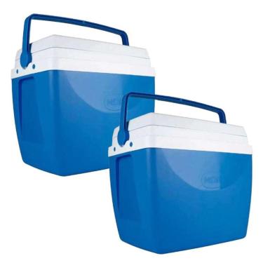 Imagem de Caixa Térmica 34 Litros Azul com 2 Unidades Mor
