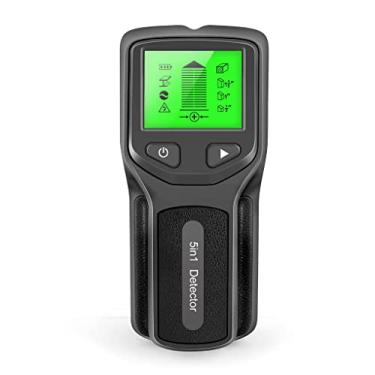 Imagem de LCD 5 em 1 de Metais Portátil Profissional Portátil Operado por Bateria Scanner de Parede Sensor de Detecção, Preto