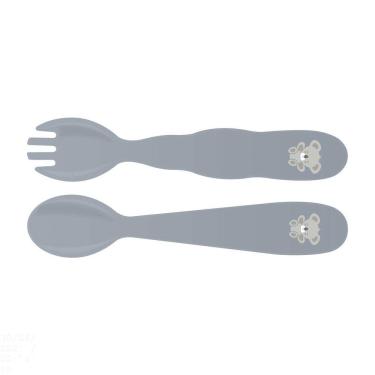 Imagem de Jogo de Talheres Infantil Tramontina Le Petit Cinza 02 Peças Tramontina