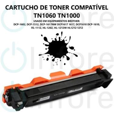 Imagem de Toner Compatível Premium Tn1060 Preto Dcp1602 1512 1617Nw Dcp1610 Hl-1