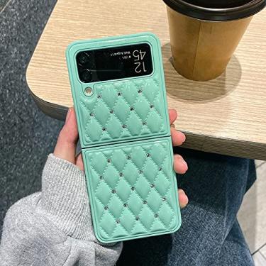 Imagem de Capa de losango retrô com brilho e strass de luxo para Samsung Galaxy Z Flip 3 4 5G Z Flip3 Zflip3 Flip4 Zflip4 Capa, F, para Samsung Z Flip 3