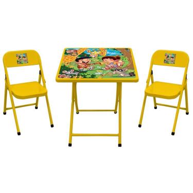 Imagem de Conjunto de Mesa Infantil Zoológico com 2 Cadeiras Açomix 1028588