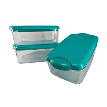 Imagem de Pote Herméticos Cozinha C/tampa Verde Água