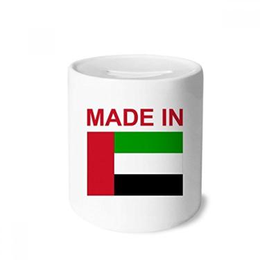 Imagem de DIYthinker Caixa de moedas de cerâmica feita nos Emirados Árabes Amor Country Porta-moedas Presente de cofrinho