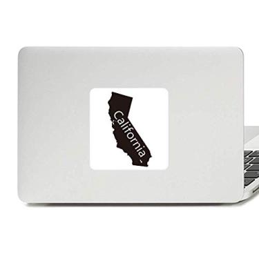 Imagem de Adesivo de vinil com desenho de mapa da Califórnia dos Estados Unidos Paster Laptop Decoração de PC