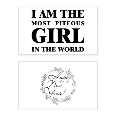 Imagem de Cartão de felicitações I Am The Piteous Girl Ano Novo Festival Bless Message Present