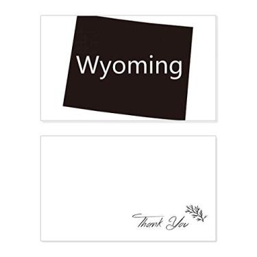 Imagem de Cartão de agradecimento Wyoming dos Estados Unidos da América, papel de aniversário, agradecimento de casamento