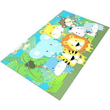 Imagem de Tapete Infantil Veludo Safari 60x120