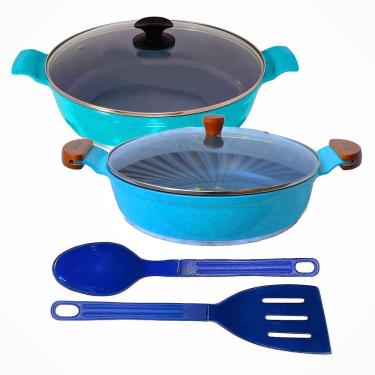 Imagem de Jogo Frigideiras Antiaderente em Cerâmica AAeAM 30cm T01 N08