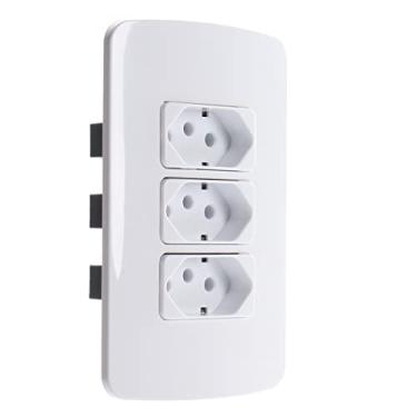 Imagem de Conjunto 4x2 3 Tomadas Tripla 10a B3 Margirius Cor:Branca