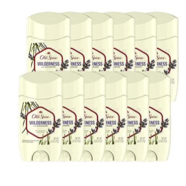 Imagem de Old Spice Desodorante antitranspirante para homens, natureza selvagem com lavanda, inspirado pela natureza, invisível sólido 73 g (pacote com 12)