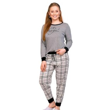 Imagem de Pijama Feminino Longo Bello Sonhos 2479 Xadrez-Feminino
