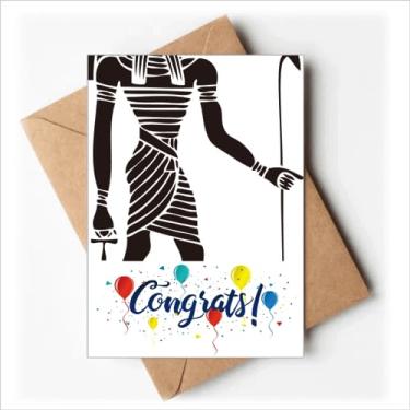 Imagem de DIYthinker Antigo Egito Anúbis Totem Fresco Cartões de Casamento Parabéns Envelopes de Saudação