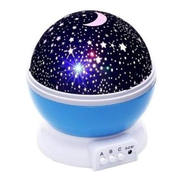 Imagem de Luminaria Abajur Rotativa Projetor Star Master Gira Teto Galaxy Led Céu Giratório Galaxia Universo Lua Globo Estrelas 360º Premium FastJoy
