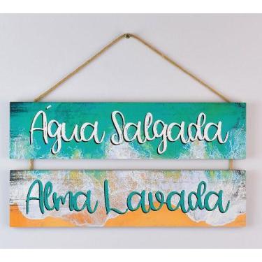 Imagem de Placa The Home Água Salgada Alma Lavada - Easyonboard