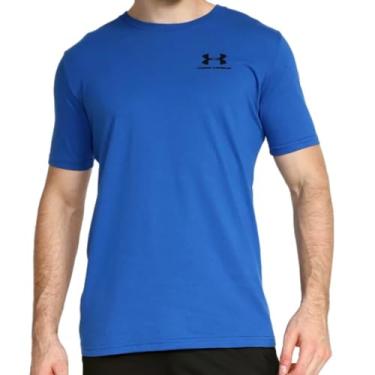 Imagem de Camiseta Under Armour Sportstyle Left Masculina - Azul e Chumbo - G