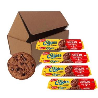 Imagem de Biscoito Cookies De Chocolate Bauducco Caixa Kit 40