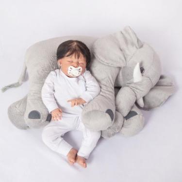 Imagem de Elefante Pelúcia Almofada Bebê Travesseiro Antialérgico - Miguel Baby