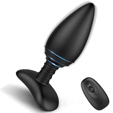 Imagem de Plugue vibratório, Vibrador anal recarregável de silicone com controle remoto 6 modos de vibração brinquedos sexuais anais à prova d'água para homens, mulheres e casais