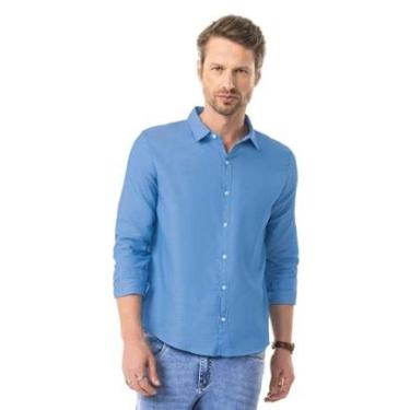 Imagem de Camisa Manga Longa Fio Tinto Diametro Azul-Masculino