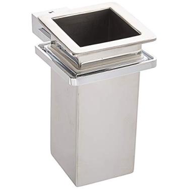 Imagem de Gedy 3810-01-13 Kansas Suporte de escova de dentes de aço inoxidável montado na parede, 2 cm C x 6,6 cm L, cromado