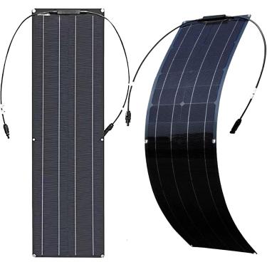 Imagem de Painel solar monocristalino flexível dobrável carregador solar portátil de 400 W leve, para caminhadas, iate marinho, trailer, barcos, cabine, barraca, carro, trailer, preto