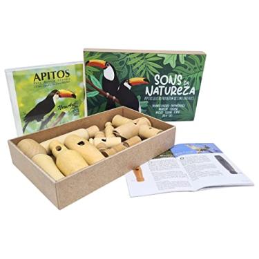 Imagem de Caixa Em Mdf Crú Com 09 Apitos + Tampa + Cd (Não Profissionais), New Art