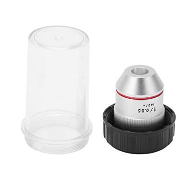 Imagem de Lente Objetiva Acromática para Microscópio Acromático Profissional Objetiva RMS Com Rosca 1X 195 Lente Objetiva Acromática para Microscópio Biológico Lente Objetiva Com Rosca 195