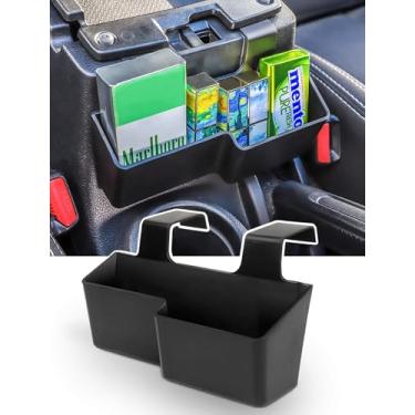 Imagem de Savadicar JK Caixa de armazenamento suspensa para console central, bandeja organizadora de apoio de braço para Jeep Wrangler JK JKU 2/4 portas 2011-2018, acessórios internos, design patenteado, preto,
