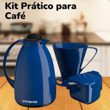 Imagem de Kit Garrafa Térmica  Açucareiro e Suporte Kit presente Café - Unitermi