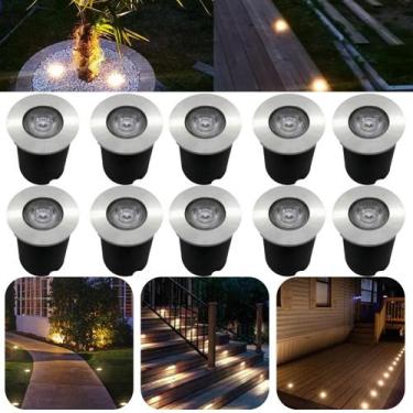 Imagem de Kit 10 Balizadores Spot Led SMD Em PVC De 1W Luz Branco Frio Ou Quente