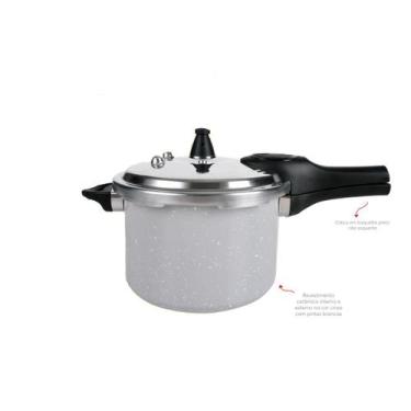 Imagem de Panela de  Pressão Gris com Indução 4,2L Brinox