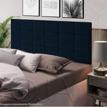 Imagem de Cabeceira Estofada Cama Box Solteiro 140 cm Calipha - Magazine L, Azul