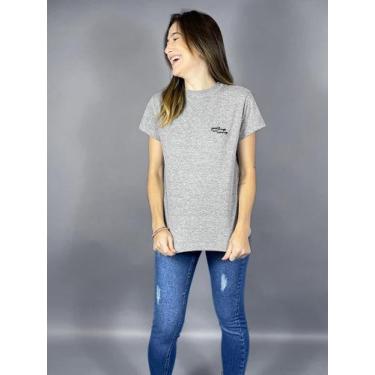 Imagem de Camiseta Básica Bordada Le Julie, Mescla, G