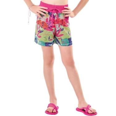 Imagem de Short Infantil Juvenil Menina Banho Proteção Solar UV Praia - Aymee, V
