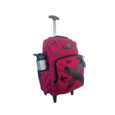 Imagem de Mochila De rodinhas Juvenil Masculina Escola Faculdade Viagens Resiste