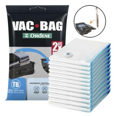 Imagem de Kit 12 Saco A Vacuo Trip Bag 60x40cm Vac Bag Protetor Ordene