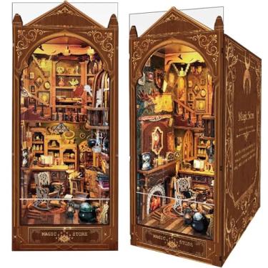 Imagem de Book Nook Kit, Magic Store Dollhouse Booknook Bookshelf Insert Decor Alley DIY Miniature House Kit with Led Light Crafts for Adults and Teens to Build-Creativity Model Gift