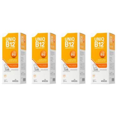 Imagem de 4 Uniq b12 spray sublingual 30ml suplementação de vitamina b12 Kress