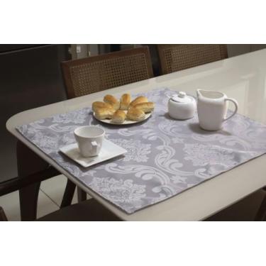 Imagem de Toalha de Chá Centro de Mesa Quadrada Jacquard Luxo 0,70x0,70 - Várias