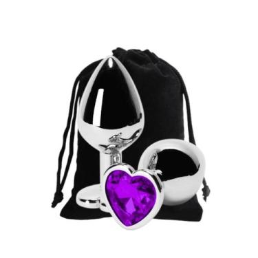 Imagem de Plug Anal Coração Pequeno em Alumínio - 3R