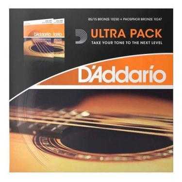 Imagem de Kit encordoamento daddario violão aço ez900 e ej15 pack