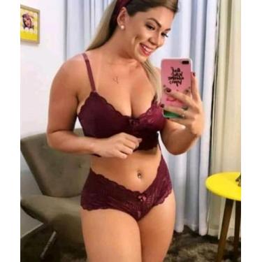 Imagem de Conjunto Plus Size De Renda Cropped + Calesson Espera Marido Plussize 