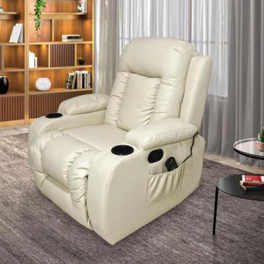 Imagem de Poltrona do Papai Reclinável Sala de Cinema Massagem Balanço Giratória